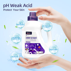 Laundry Liquid Detergent, All In One Powerful Cleaning and Stain Remover With Aromatic Saffron Fragrance and Fabric Softener 3L, Pack of 2