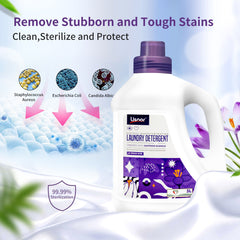 Laundry Liquid Detergent, All In One Powerful Cleaning and Stain Remover With Aromatic Saffron Fragrance and Fabric Softener 3L, Pack of 2
