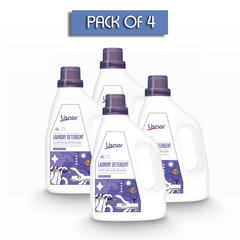 Laundry Liquid Detergent, All In One Powerful Cleaning and Stain Remover With Aromatic Saffron Fragrance and Fabric Softener 2L, Pack of 4