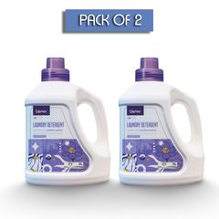 Laundry Liquid Detergent, All In One Powerful Cleaning and Stain Remover With Aromatic Saffron Fragrance and Fabric Softener 3L, Pack of 2