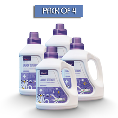 Laundry Liquid Detergent, All In One Powerful Cleaning and Stain Remover With Aromatic Saffron Fragrance and Fabric Softener 3L, Pack of 4