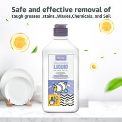 Dishwashing Liquid 500ml. Concentrated Formula Pink Salt & Menton Lemon. Gentle Hands. Safe and Effective removal of tough greases, Stains, Waxes, Chemicals and Soils. Pak of 2